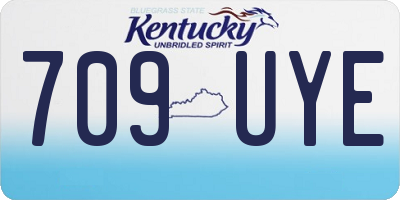 KY license plate 709UYE