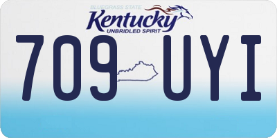 KY license plate 709UYI