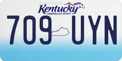 KY license plate 709UYN