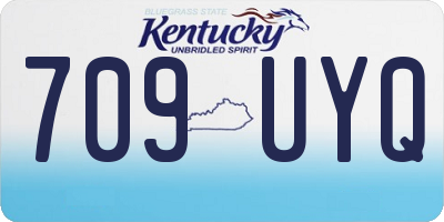KY license plate 709UYQ