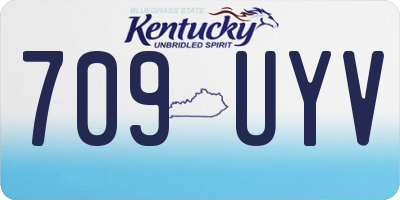 KY license plate 709UYV