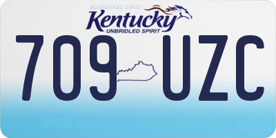 KY license plate 709UZC