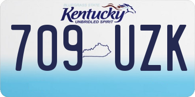 KY license plate 709UZK