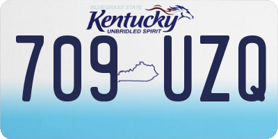KY license plate 709UZQ