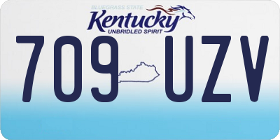 KY license plate 709UZV