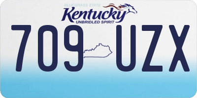 KY license plate 709UZX
