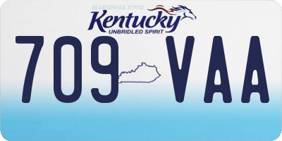 KY license plate 709VAA