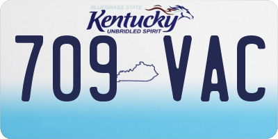 KY license plate 709VAC