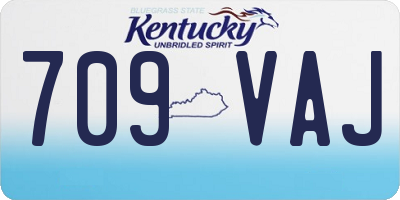 KY license plate 709VAJ