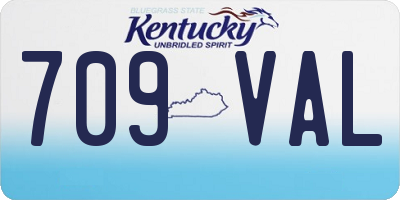 KY license plate 709VAL