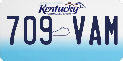 KY license plate 709VAM
