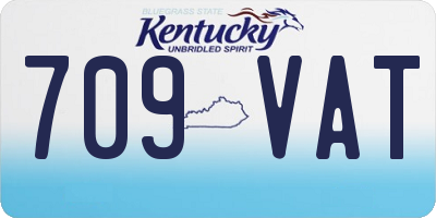 KY license plate 709VAT
