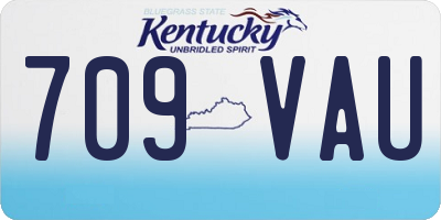 KY license plate 709VAU