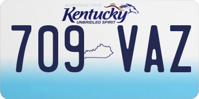 KY license plate 709VAZ