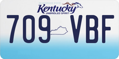 KY license plate 709VBF