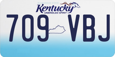 KY license plate 709VBJ