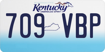 KY license plate 709VBP