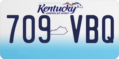 KY license plate 709VBQ