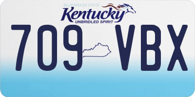 KY license plate 709VBX