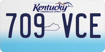 KY license plate 709VCE