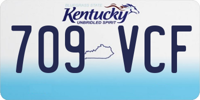 KY license plate 709VCF