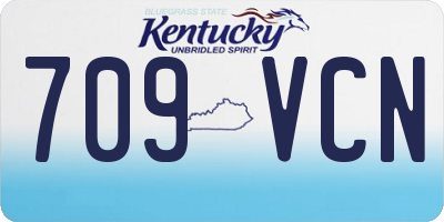 KY license plate 709VCN