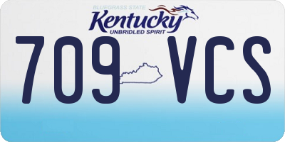 KY license plate 709VCS