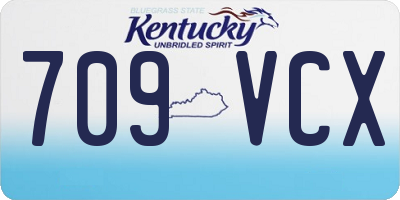KY license plate 709VCX