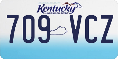 KY license plate 709VCZ