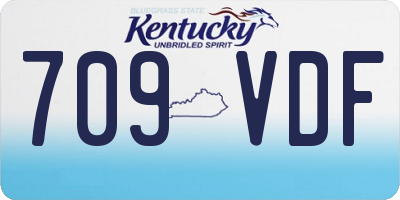 KY license plate 709VDF