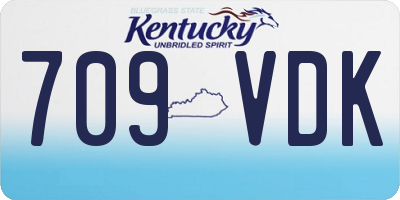 KY license plate 709VDK