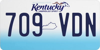 KY license plate 709VDN