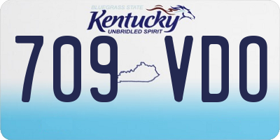 KY license plate 709VDO