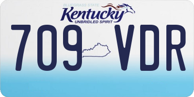 KY license plate 709VDR
