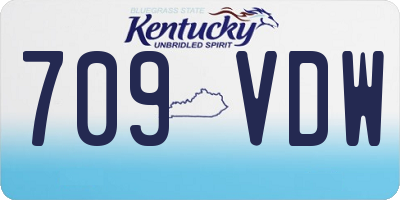 KY license plate 709VDW