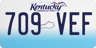 KY license plate 709VEF