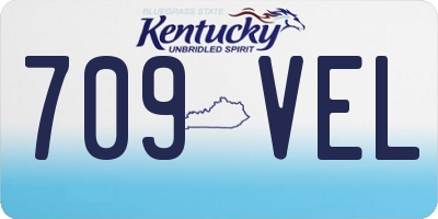KY license plate 709VEL