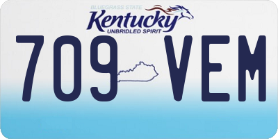 KY license plate 709VEM
