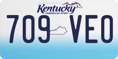 KY license plate 709VEO