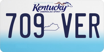 KY license plate 709VER