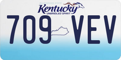 KY license plate 709VEV