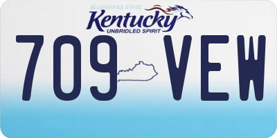 KY license plate 709VEW