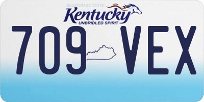 KY license plate 709VEX