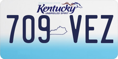 KY license plate 709VEZ