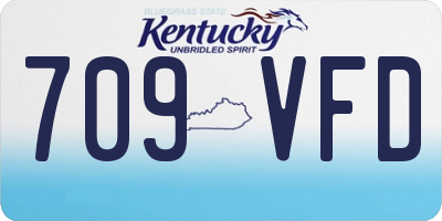KY license plate 709VFD