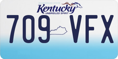 KY license plate 709VFX