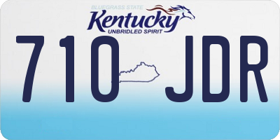 KY license plate 710JDR