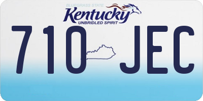 KY license plate 710JEC