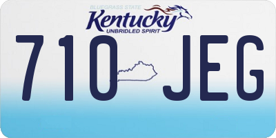 KY license plate 710JEG