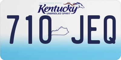 KY license plate 710JEQ
